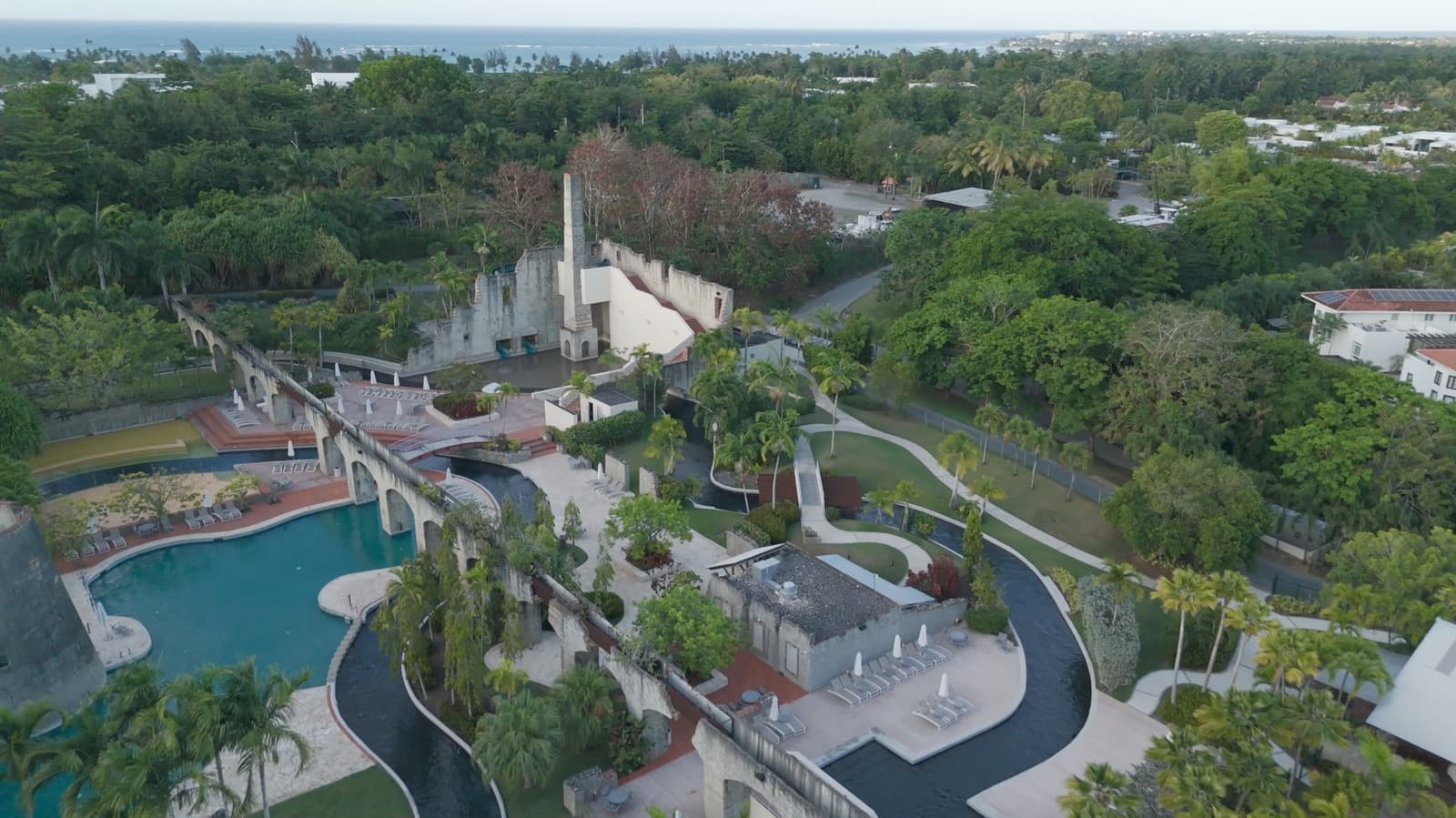 Cinematic aerial drone video of a property in Puerto Rico